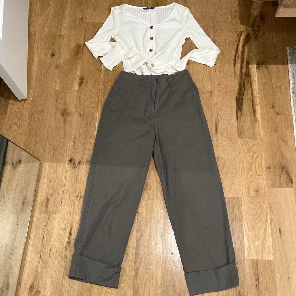 Dynamite Trousers & Tie Front Top